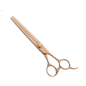 Premium Stainless Steel Straight Chunker <b>Shears</b> with Special Teeth Professional Dog Grooming <b>Scissors</b> - Product Image 5