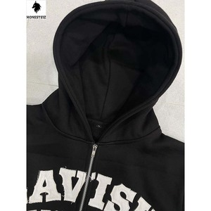 เสื้อสเวตเตอร์ผ้าฟลีซปักลายสำหรับผู้ชายเสื้อมีฮู้ดโอเวอร์ไซส์ผ้าคอตตอน100% สำหรับฤดูหนาวออกแบบได้ตามต้องการ - Product Image 6