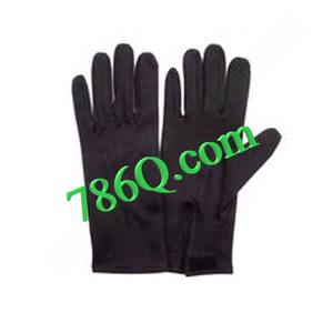 Guantes negros de algodón Vestido de uniforme suave Guantes de seguridad para manos ceremoniales de algodón - Product Image 1