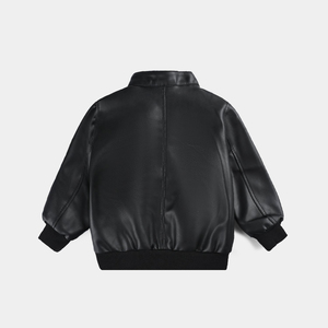 แจ็กเก็ตหนังของเด็กพรีเมี่ยมแบบตั้งได้เสื้อแจ็กเก็ตหนังให้ความอบอุ่นสำหรับเด็กชายเด็กหญิงเสื้อแจ็กเก็ตมีสไตล์ออกแบบได้ตามต้องการ - Product Image 2