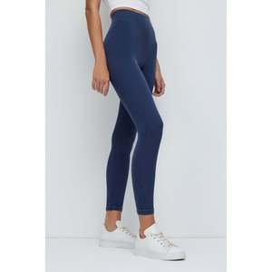 Leggings Deportivos Elásticos Acanalados Azul Marino, Opciones de Cintura Alta y Baja, Talla XL, Sexy, Casual, Push-Up, para Primavera e Invierno, Spandex, Chifón - Product Image 4