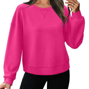 Fashion <b>Women</b> Sweatshirt Off Shoulder Drop Neck Pullover Chic Ladies Casual Top Soft Everyday Wear Sweater - Product Image 3