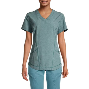 Ventes chaudes, nouveaux modèles, uniformes médicaux pour infirmières avec poches, tricotés en 100% coton, logo personnalisé, OEM, anti-rides, uniforme d'hôpital - Product Image 4
