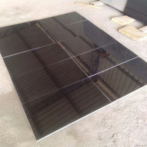 กระเบื้องขัดพื้นหินแกรนิตสีดำแบบสัมบูรณ์ดีไซน์ทันสมัยแผ่นใหญ่พื้นผิวขัดเงา - Product Image 1