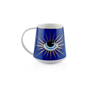 Taza de porcelana con ojo de cerámica de 340 Cc KPA0271 Diseño elegante y único para café o té - Product Image 1