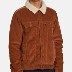 Veste de camionneur chaude en velours côtelé pour homme-doublée Sherpa et confortable, idéale pour l'hiver et le froid - Product Image 2