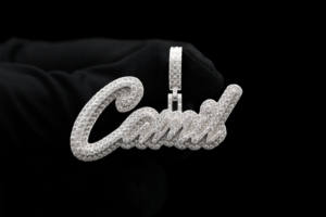 Colgante Hip Hop Moderno Personalizado con Diamantes de Imitación en Acero Inoxidable Plateado para Hombre/Unisex, The Ice Legacy - Product Image 2