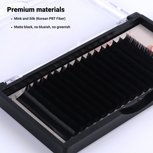 Cils individuels légers sans cruauté faux cils de vison de haute qualité coréen PBT fibre cils en gros léger OEM - Product Image 4