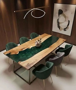Best Quality Factory Wholesale Custom <b>Epoxy</b> <b>Resin</b> Table Top With Wood Slab Dinning <b>Resin</b> Table at Best <b>Price</b> - Product Image 3