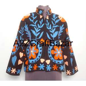 Chaqueta Corta Bordada a Mano, Abrigo Étnico de Invierno, Ecológico, Transpirable, Ropa de Abrigo Tradicional para Fiesta - Product Image 1