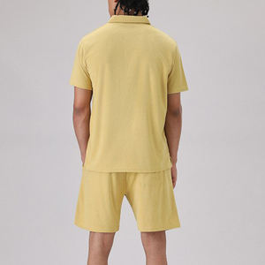 Conjunto de pantalones cortos informales de verano 2025 para hombre, nueva Camiseta corta con estampados sólidos, chándal de verano para hombre - Product Image 3