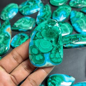 Cabujón de piedra de malaquita de crisocola Natural de grado AAA, hermosa piedra preciosa verde Chatoyant, venta al por mayor del proveedor - Product Image 2