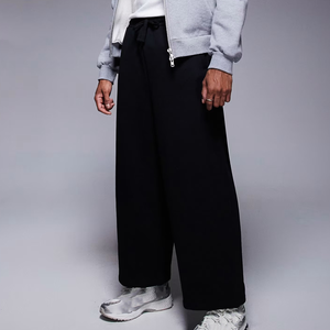 Pantalones de hombre lavados personalizados de algodón 100% pesado de alta calidad OEM/ODM, pantalones de hombre holgados de pierna ancha con logotipo impreso personalizado de gran tamaño - Product Image 4