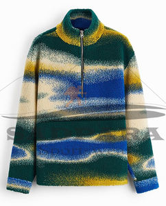 Vestes pour hommes manteau polaire d'hiver à la mode personnalisé avec déchirure veste Sherpa veste en laine poche épaissie fermeture éclair complète haut Sherpa surdimensionné - Product Image 1