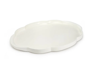 Plateau de service décoratif en bois laqué avec bord festonné brillant pour collations, boissons, décoration de table basse, en provenance du Vietnam - Product Image 2