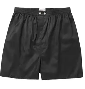 Đen Dệt Của Nam Giới Boxer Shorts Đồng Bằng Nhuộm Đen Mát Bông Chất Lượng Cao Cotton Đen Boxer Shorts Nam Boxers