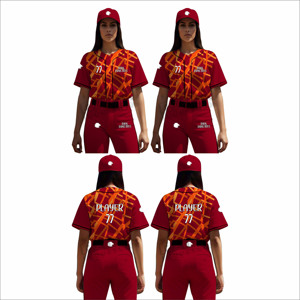 เครื่องแบบซอฟต์บอลแขนสั้นสำหรับใส่เล่นกีฬาเครื่องแบบซอฟต์บอลสไตล์ใหม่ - Product Image 6