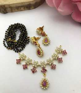 Ensembles de mangalsutra de perles de haute qualité avec chaîne belle et dernière conception parfaite pour le mariage, les occasions de fête - Product Image 3