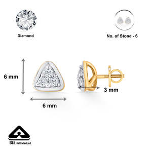 Pendientes de Diamantes con Detalles en Oro Trilight Spark para Mujer - Product Image 6