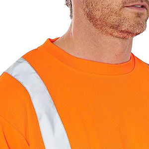 Chemises de sécurité haute visibilité antistatiques toutes saisons en gros, personnalisables, à manches longues, en coton, imperméables, avec options grandes tailles - Product Image 4