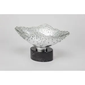 Luxury Decorative <b>Metal</b> <b>Bowl</b> Elegant Contemporary Table <b>Bowl</b> Crest Dish Display Safe Prestige Made Non-Toxic American Style - Product Image 3