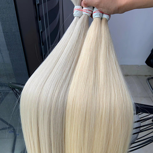 Extensiones de cabello humano crudo de alta calidad sin procesar 100%, cabello crudo tejido con extremos gruesos, estilos rectos naturales para mujer - Product Image 1