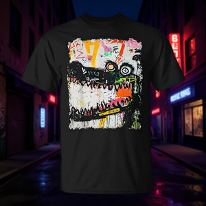 T-shirt promozionale da uomo con stampa grafica di rettili e graffiti - Product Image 3