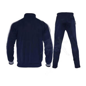 Survêtement de sport d'entraînement avec pantalon à taille élastique et veste zippée Survêtement de fitness pour homme au design moderne - Product Image 2