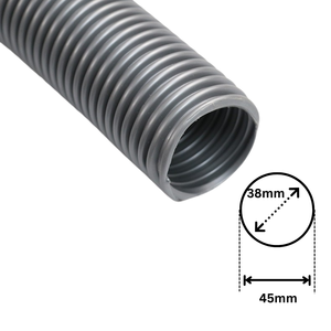 <span class=keywords><strong>Tubo</strong></span> <span class=keywords><strong>flessibile</strong></span> per <span class=keywords><strong>aspirapolvere</strong></span>, 38mm interno X 45mm diametro esterno, grigio, ideale per applicazioni industriali - Product Image 2
