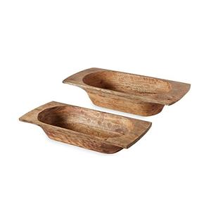 Tazón de madera grande personalizado para servir ensaladas, tazón decorativo para fiestas, decoración del hogar, Color Natural - Product Image 5