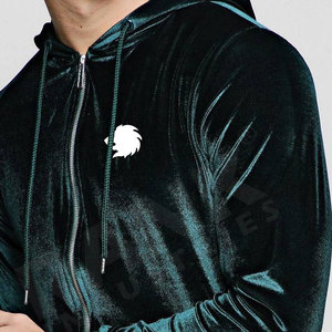 Ensemble de survêtements de luxe en velours pour hommes, 2 pièces, style streetwear, sweat à capuche et pantalon de jogging, service OEM en gros - Product Image 5