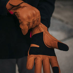 Guantes de cuero genuino de longitud regular con logotipo personalizado para uso en exteriores Guantes térmicos de invierno para uso diario - Product Image 4