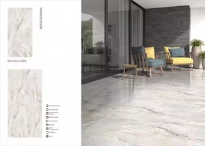 Raynold Gris ดีไซน์600x1200มม. กระเบื้องพอร์ซเลนเคลือบเงา24x48กระเบื้องปูพื้นเซรามิกเคลือบมันวาวสำหรับตกแต่งบ้าน - Product Image 2