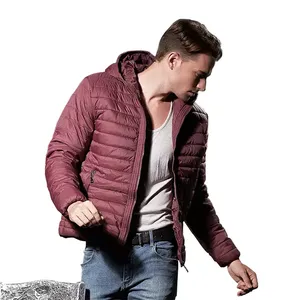 Outdoor Canvas Men's Stand Collar Front Logo Puffer Jacket with Custom Logo Eco-Friendly & Breathable - Product Image 3