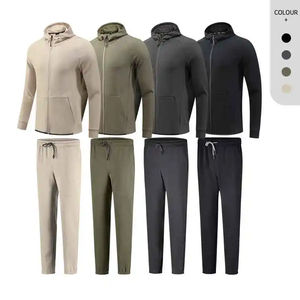 Survêtement personnalisé pour homme de haute qualité avec fermeture éclair intégrale, sweat à capuche avec fermeture éclair, 100% coton, survêtement surdimensionné à fermeture éclair intégrale en 2 pièces - Product Image 5
