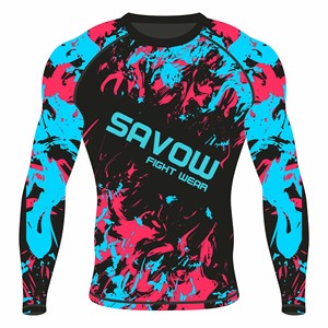 เสื้อรัดกล้ามเนื้อแบบยูนิเซ็กซ์ สำหรับ MMA BJJ มวย ฝึกซ้อมในยิม ป้องกันรังสียูวี แห้งเร็ว เหมาะสำหรับเล่นเซิร์ฟ ขายส่ง รับสกรีนโลโก้ - Product Image 3