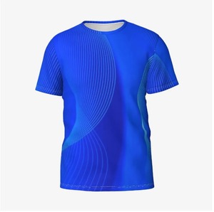 T-shirt pour hommes mode à manches courtes élastique respirant sport fitness absorbant séchage rapide bleu léger T-shirt unisexe - Product Image 2