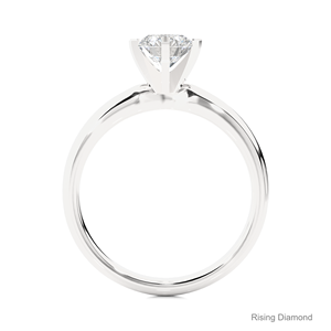 Anillo de diamantes CVD de oro blanco de compromiso de corte redondo de 1,18 quilates, regalo de aniversario para sus anillos de diamantes - Product Image 2