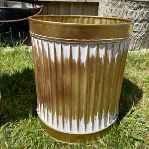 Nouveau décor de jardinière en métal doré galvanisé pour le jardinage intérieur extérieur salon hôtel restaurant balcon centre commercial bureau - Product Image 1