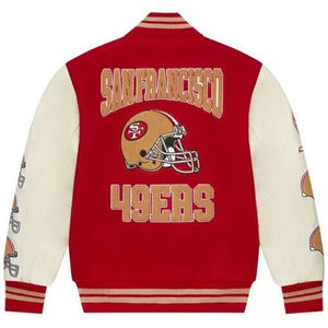 Alta calidad 100% Top Men's Street Style Letterman College Chaqueta de béisbol para hombres de secado rápido transpirable con parches bordados - Product Image 6