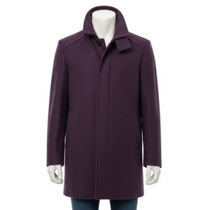 Abrigo de Lana para Hombre de Talla Grande, Cuello Camisero, Mezcla de Lana, Ropa de Abrigo Cálida para Invierno, Informal, de Negocios, Suministro al por Mayor, Exportación Global para Hombre - Product Image 1