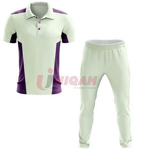 เสื้อกีฬาผ้าทอลายทแยงผ้าแห้งเร็วป้องกันแบคทีเรียเสื้อคริกเก็ตระบายอากาศพิมพ์ซับลิเมชัน - Product Image 5