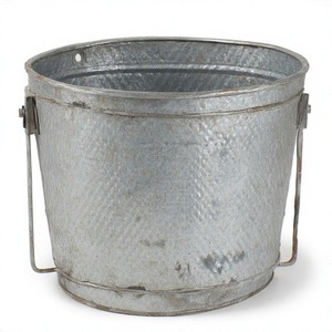 Jardinière en métal galvanisé VintageTrough avec patine rustique Look for Home Garden Pot de fleurs en métal antique pour usage décoratif - Product Image 5