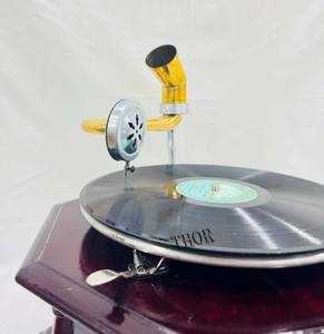 Pilier conception nostalgique Gramophone phonographe nouveau tourne-disque de travail Style Antique fait à la main Gramophone belle idée cadeau - Product Image 6