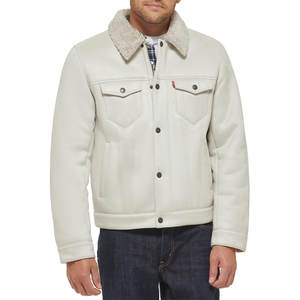 Blouson Bomber d'Hiver pour Homme de Haute Qualité, Col Montant, Style Urbain, Écologique, Anti-UV, en Cuir Enduit OEM - Product Image 1