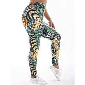 กางเกงรัดรูปสำหรับสตรีกางเกงออกกำลังกายสำหรับวิ่งและออกกำลังกายเลกกิ้งผ้าสแปนเด็กซ์สวมใส่สบาย - Product Image 3