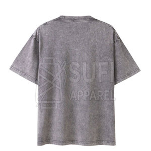 เสื้อยืดผู้ชายแบบย้อมสีเอซิดสำหรับใส่กลางแจ้ง ผ้าฝ้าย 100% ถัก ระบายอากาศ แห้งเร็ว ปรับแต่งได้ - Product Image 2