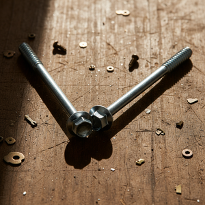 Vis à tête hexagonale de classe 4.8 et 6.8 à haute résistance et vis à bois en acier au carbone zingué, métriques, marque PDC - Product Image 1