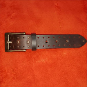 Nouvelle Arrivée Ceinture Homme Décontractée en Cuir Pleine Fleur Noir, Boucle Ardillon Réglable, Robuste et Imperméable, 3,2 cm – Vente en Gros - Product Image 6