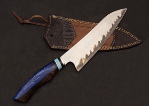 Handmade Full Tang German High Damascus Steel Eco-Friendly Dishwasher Safe Kitchen Chef <b>Knife</b> Set Custom OEM ODM Options - Product Image 3